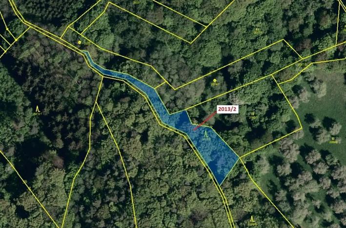 Dražba pozemku, Slopné, 1363 m2