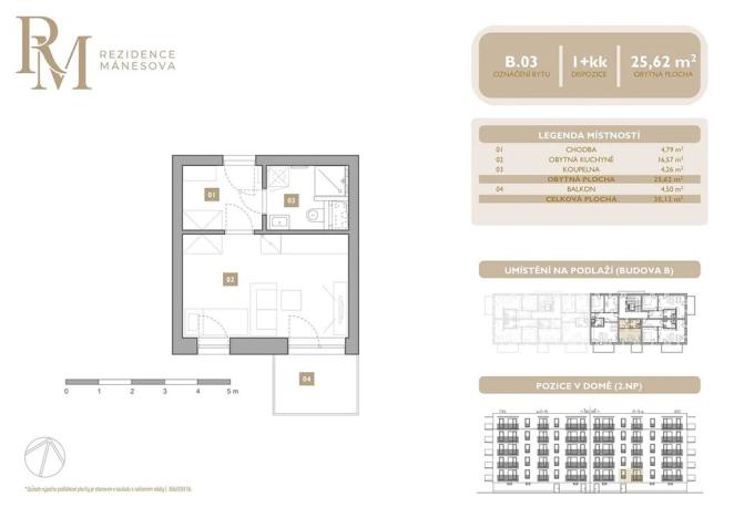 Prodej bytu 1+kk, Lipník nad Bečvou, Mánesova, 25 m2