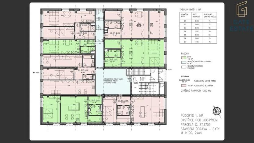 Pronájem bytu 3+kk, Bystřice pod Hostýnem, Sídliště, 96 m2