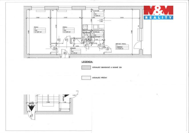 Prodej bytu 3+kk, Praha - Záběhlice, Vrútecká, 63 m2