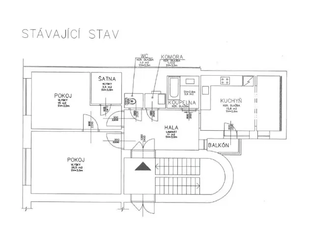 Prodej bytu 2+1, Ostrava, Masná, 78 m2