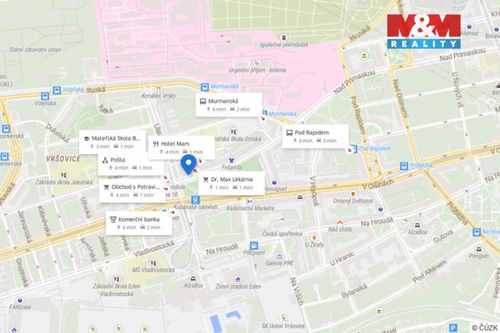 Prodej obchodního prostoru, Praha - Vršovice, Kubánské náměstí, 133 m2