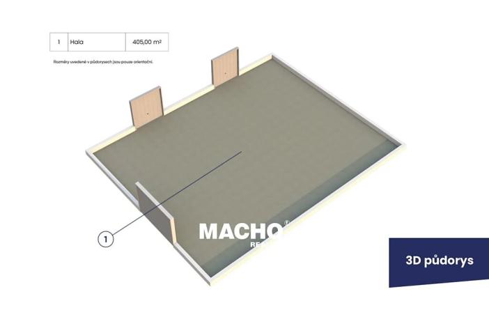 Pronájem skladu, Chrášťany, K Vodojemu, 405 m2