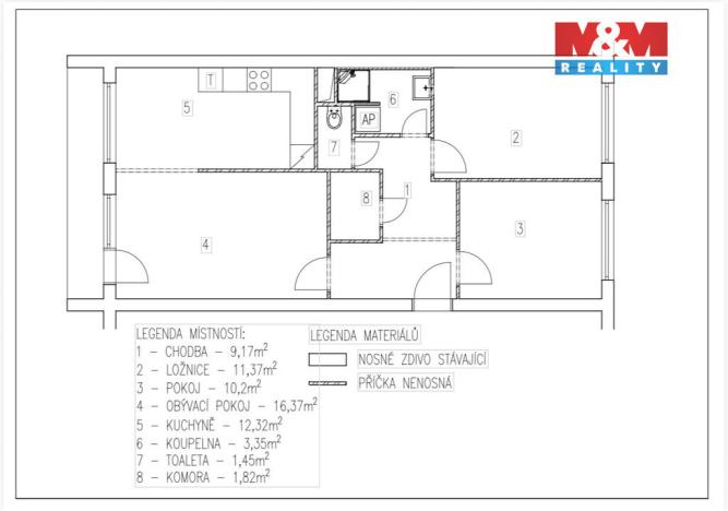 Pronájem bytu 3+kk, Praha - Strašnice, Pod strání, 71 m2