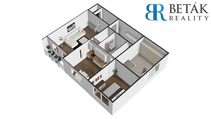 Prodej bytu 3+1, Přerov, Malá Dlážka, 63 m2