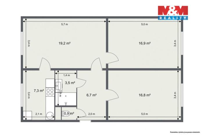 Prodej bytu 3+1, Karlovy Vary, 73 m2