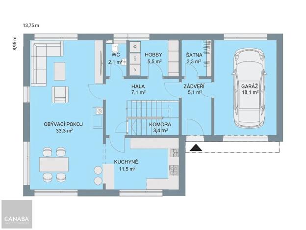 Prodej rodinného domu, Praha - Čakovice, 181 m2