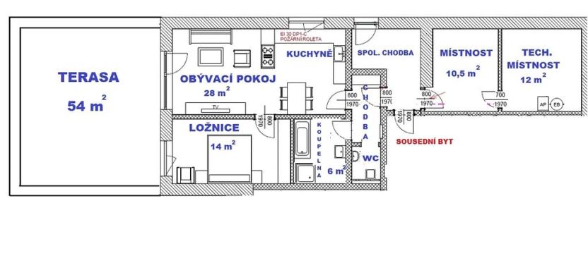 Pronájem bytu 2+kk, Luhačovice, Masarykova, 76 m2