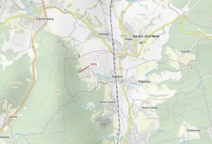 Dražba lesa, Spešov, 1590 m2