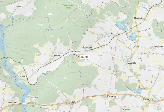 Dražba lesa, Stehlovice, 2071 m2