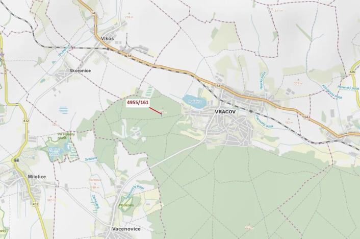 Dražba lesa, Vracov, 1702 m2