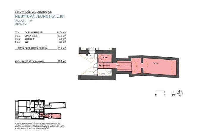 Prodej vinného sklepa, Židlochovice, Masarykova, 35 m2
