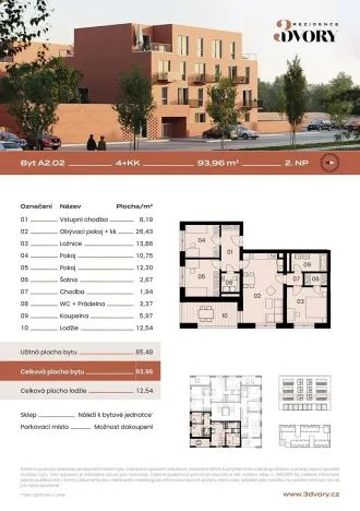 Prodej bytu 4+kk, Újezd u Brna, 94 m2