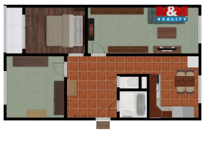 Pronájem bytu 3+1, Klášterec nad Ohří - Miřetice u Klášterce nad Ohří, Luční, 71 m2
