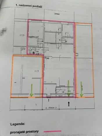 Pronájem kanceláře, Praha - Veleslavín, Křenova, 110 m2