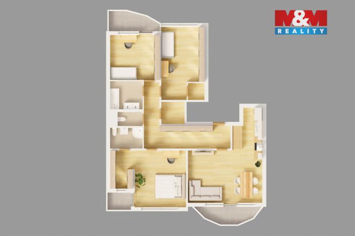 Prodej bytu 4+kk, Praha, Ocelkova, 113 m2