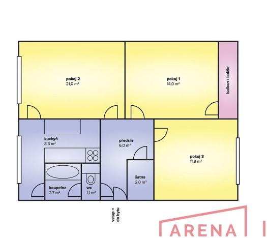 Prodej bytu 3+1, Brno, 79 m2