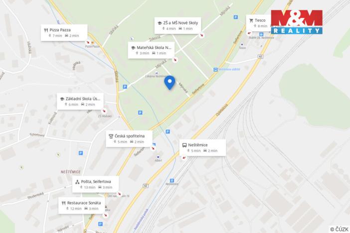 Pronájem bytu 2+1, Ústí nad Labem - Neštěmice, Mlýnská, 62 m2