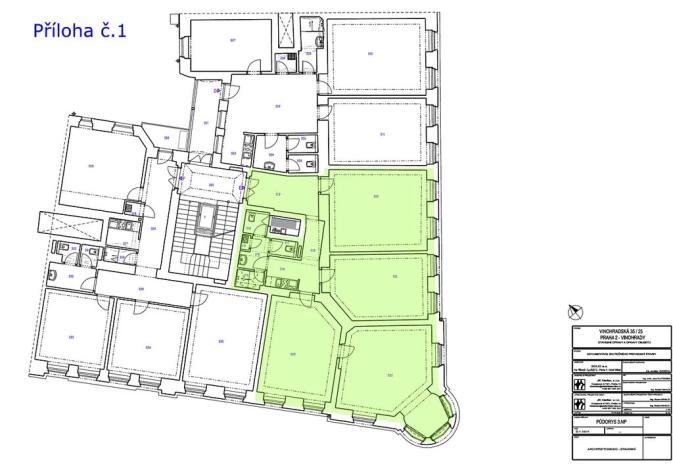 Pronájem kanceláře, Praha - Vinohrady, Vinohradská, 147 m2