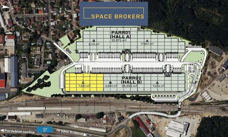 Pronájem skladu, Pardubice, 3500 m2