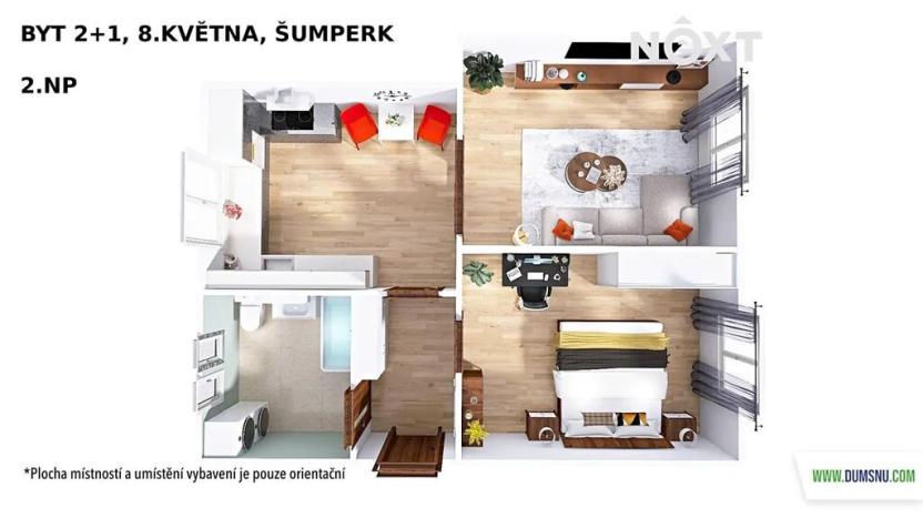 Pronájem bytu 2+1, Šumperk, 8. května, 56 m2