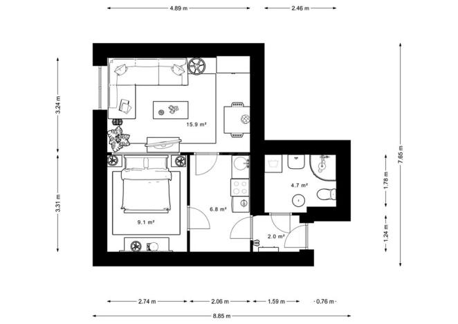 Prodej bytu 2+kk, Praha - Strašnice, Za strašnickou vozovnou, 38 m2