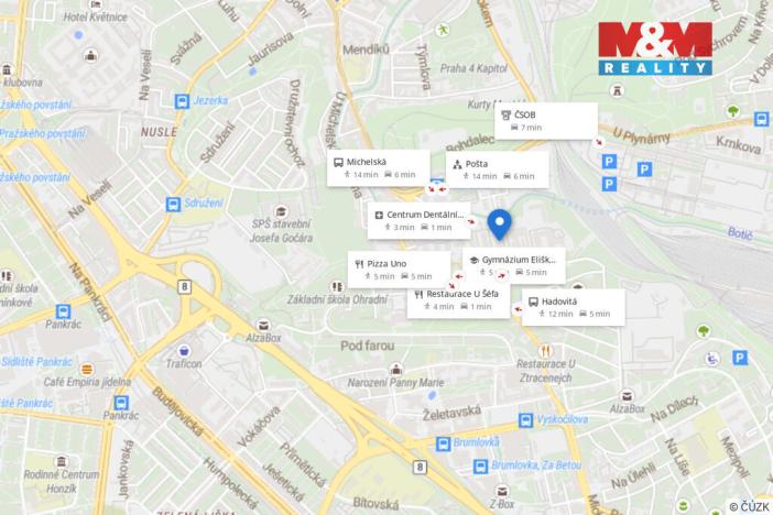 Pronájem bytu 4+kk, Praha - Michle, Tigridova, 119 m2