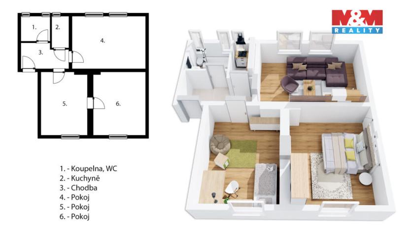 Prodej bytu 3+kk, Liberec - Liberec V-Kristiánov, Dvorská, 71 m2