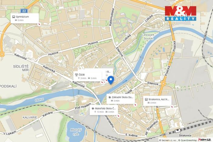 Pronájem bytu 2+kk, Strakonice - Strakonice I, Palackého náměstí, 55 m2