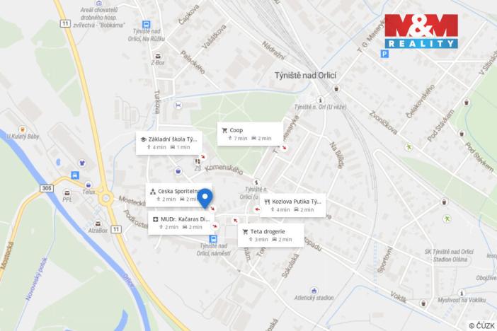 Pronájem bytu 2+1, Týniště nad Orlicí, Mírové nám., 52 m2