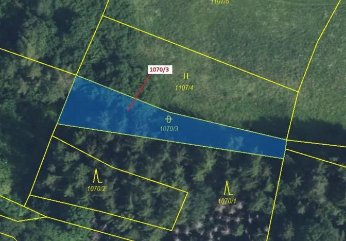 Dražba pozemku, Kněžnice, 631 m2