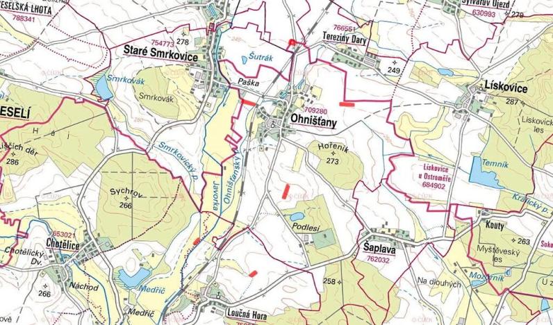 Prodej pole, Ohnišťany, 27255 m2