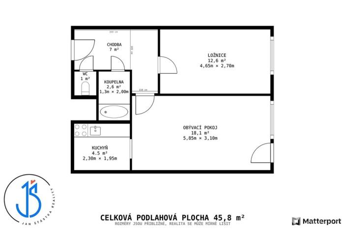 Prodej bytu 2+kk, Praha - Kobylisy, Kyselova, 43 m2