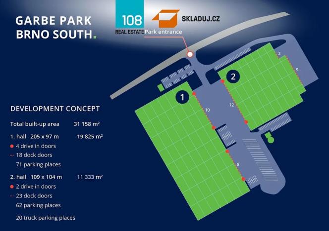 Pronájem skladu, Pohořelice, 8000 m2