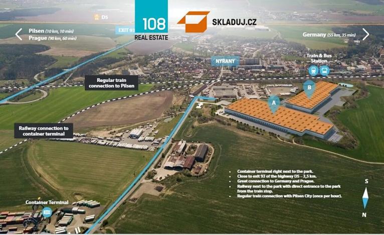 Pronájem skladu, Úherce, 5000 m2