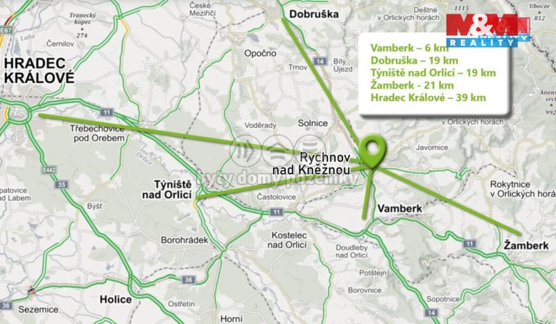 Pronájem bytu 1+kk, Rychnov nad Kněžnou, Javornická, 40 m2