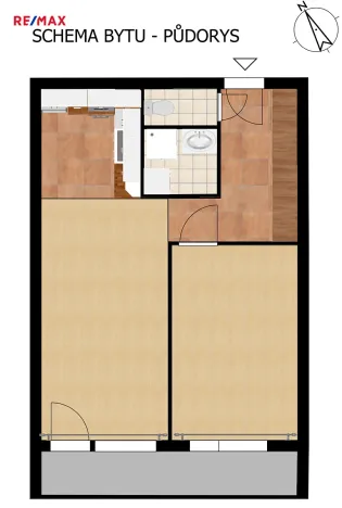 Pronájem bytu 2+kk, Praha - Michle, Bítovská, 39 m2