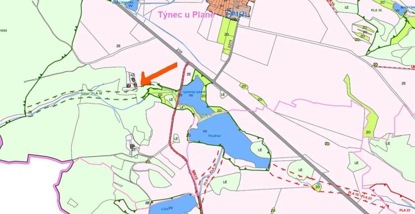 Prodej pozemku pro bydlení, Planá, 391 m2