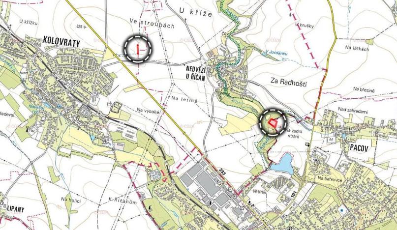 Prodej pole, Praha - Kolovraty, 1841 m2