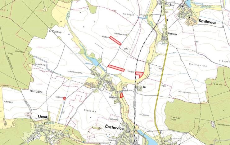 Prodej pole, Čachovice, 55278 m2