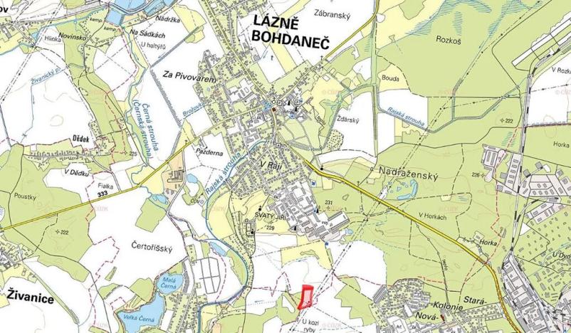 Prodej pole, Lázně Bohdaneč, 4958 m2