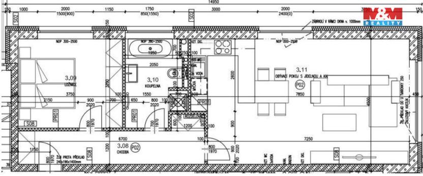 Pronájem bytu 2+kk, Poříčí nad Sázavou, Potoční, 61 m2