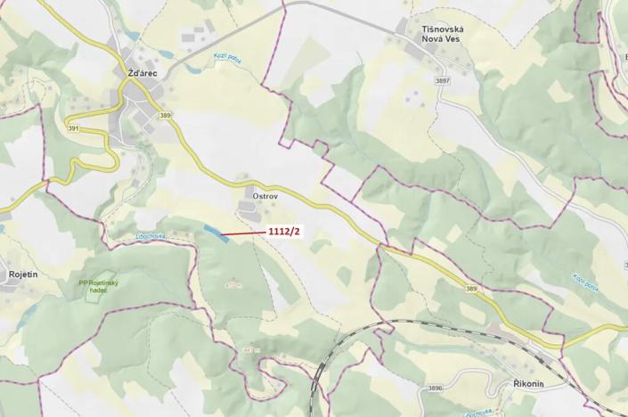 Dražba lesa, Žďárec, 5233 m2