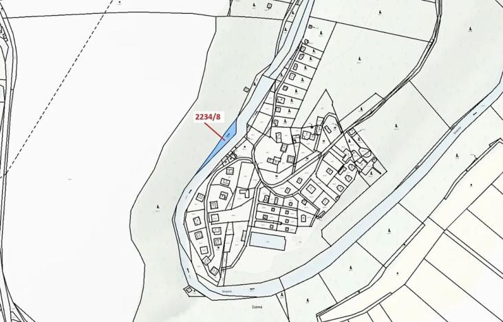 Dražba pozemku, Římov, 682 m2