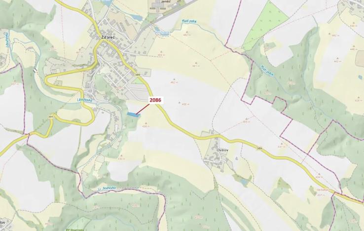 Dražba lesa, Žďárec, 1861 m2