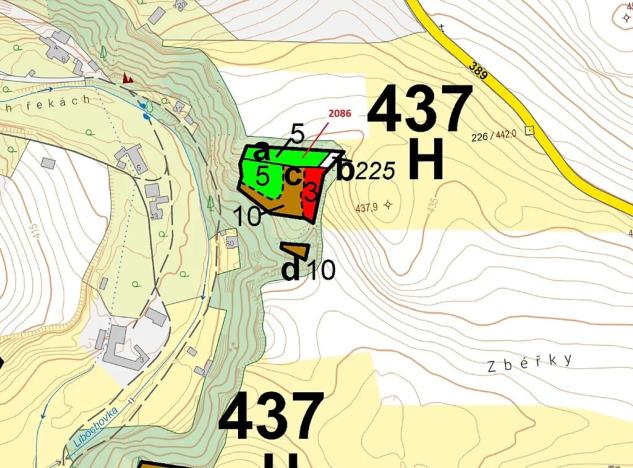 Dražba lesa, Žďárec, 1861 m2