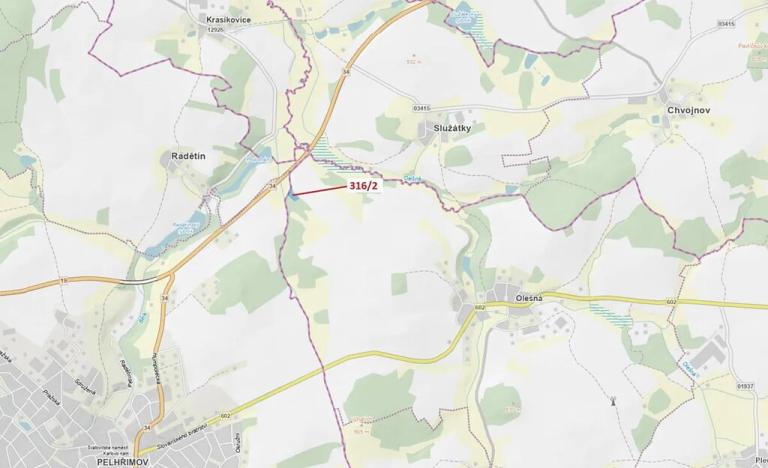 Dražba louky, Olešná, 3211 m2