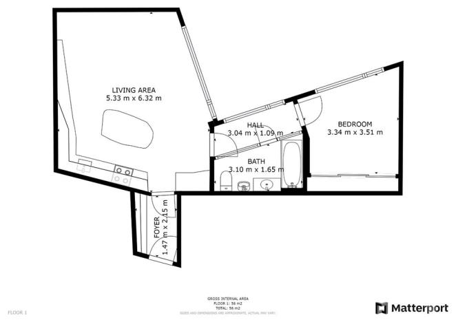 Pronájem bytu 2+kk, Praha - Holešovice, Komunardů, 57 m2