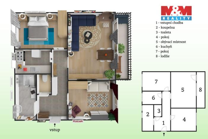 Prodej bytu 3+1, Hostivice, Na Pískách, 100 m2
