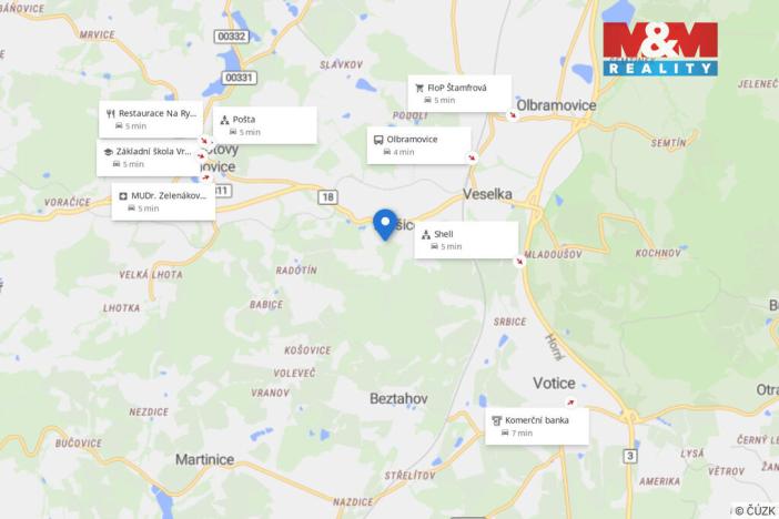 Prodej pozemku pro bydlení, Olbramovice - Křešice, 1581 m2